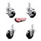 Service Caster 3 Inch Soft Rubber Wheel Swivel 3/4 Inch Square Stem Caster Brakes SCC, 2PK SCC-SQ20S314-SRS-TLB-34-2-S-2 - alternate 3